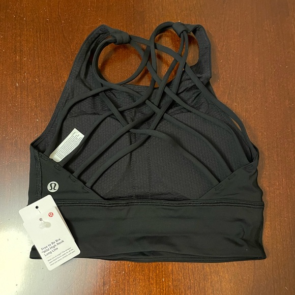 Lululemon Free To Be Bra Wild High Neck A/B Cup “Black” NWT - Picture 2 of 3